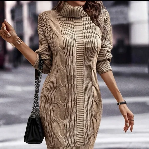 New, Lavishly Paris Women’s Cable Knit Dress. - Picture 5 of 8
